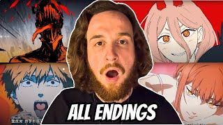 Singer Reacts to CHAINSAW MAN  ALL ENDINGS 112 [upl. by Alveta530]