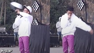 CRAZY PIERRE BOURNE SHOW IN STANFORD UNIVERSITY HIT WITH BASKETBALL [upl. by Nahtam696]