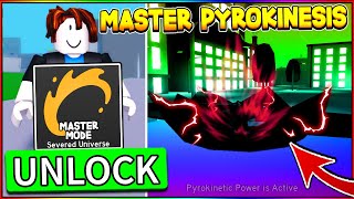 NOOB UNLOCKS SECRET PYROKINESIS MASTER MODE IN ANIME FIGHTING SIMULATOR Roblox [upl. by Akenn569]