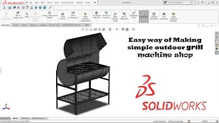 How to make outdoor grill machine shop in Solidworks [upl. by Etiuqal]