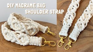 DIY  Macrame bag shoulder strap tutorial  마크라메 가방 스트랩 [upl. by Fidole561]