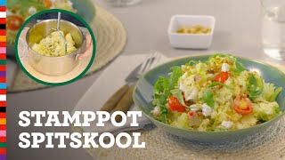 Stamppot met spitskool en walnoten  Gezond recept  Voedingscentrum [upl. by Yrok]