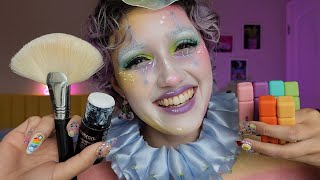 ASMR Friend Does Your Clowncore Makeup 🎪 personal attention pampering layered sounds sleep aid [upl. by Purcell992]