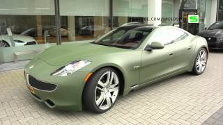 Fisker Karma Matte Green wrapped [upl. by Ymmot]