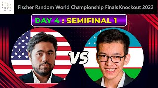 SEMIFINALS 1  Hikaru Nakamura vs Nodirbek Abdusattorov  FIDE World Fischer Random  291022 [upl. by Arocahs]