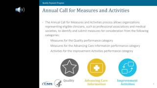 MACRA Meritbased Incentive Payment System Annual Call for Measures and Activities 21617 [upl. by Timofei]