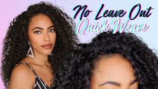 NO LEAVE OUT Quick Weave w Flip Over Method  Jasmine Defined [upl. by Yhtimit108]