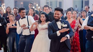 LINE DANCE BY TheShoeHostess  Wedding March Mangalorean Catholic WeddingRiyana weds Avinash [upl. by Veriee625]