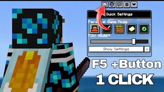 BEST F5 BUTTON FOR MINECRAFT MCPE ☺☺  CHANGE QUICK SETTING in mcpe [upl. by Rriocard]