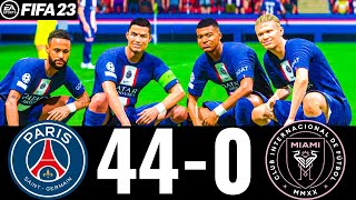 FIFA 23  MESSI RONALDO MBAPPE NEYMAR ALL STARS  PSG 440 INTER MIAMI  UCL FINAL [upl. by Suivatram158]