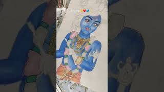 Krishna Drawing 🎀part 1✨ [upl. by Hayne]