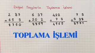 4SINIF 4 BASAMAKLI SAYILARDA TOPLAMA İŞLEMİTOPLAMA İŞLEMİNDE VERİLMEYEN RAKAMLARI BULMA toplama [upl. by Elyrpa550]