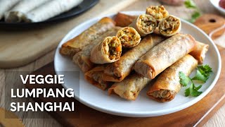 Veggie Lumpiang Shanghai Recipe  Filipino Spring Rolls [upl. by Jabe]