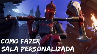 COMO FAZER SALA PERSONALIZADA NO FORTNITE [upl. by Haisa]