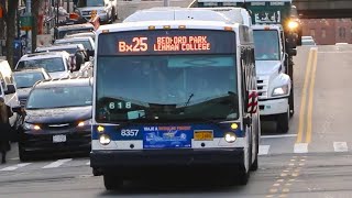 Bx25 bus announcements to Bedford ParkLehman College Vianova screen [upl. by Sedruol289]