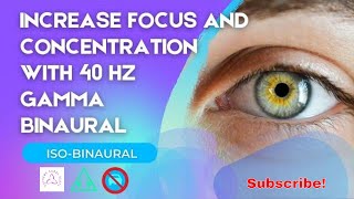 Increase Focus with Pure Gamma Waves and 40Hz Binaural Beats for Mental Clarity [upl. by Dloreg83]