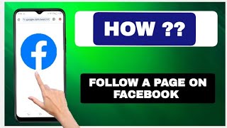 How To Follow a Page On Facebook [upl. by Innoc622]