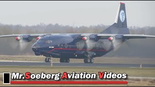 Nice Blue Antonov AN12 URCVG departure Eindhoven [upl. by Rocky]