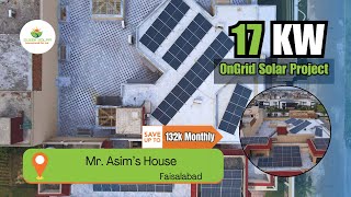 17kw Solar OnGrid System at Mr Asim House in Faisalabad [upl. by Niela8]