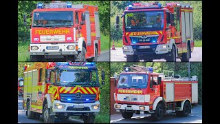 Waldbrandübung Einsatzfahrten der Feuerwehren im Kreis DarmstadtDieburg [upl. by Ffilc]