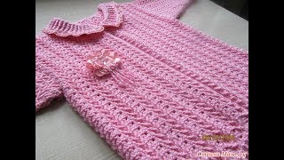 Crochet Patterns free baby sweater design video 2682 [upl. by Ocisnarf]