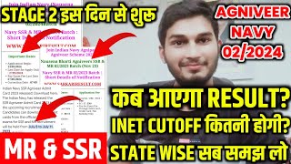 Navy MR SSR Online INET Exam Result Kab Aayega 2024  Navy MR SSR INET Exam Cutoff State Wise 2024 [upl. by Natanhoj]