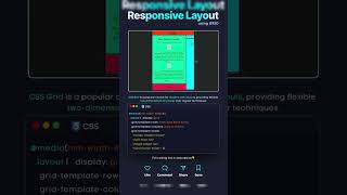 📐✨ Design a Responsive Layout Using CSS Grid 💻🎨shorts shortvideo layoutwebdesign cssanimation [upl. by Cletus444]