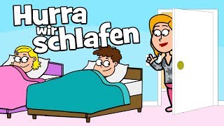 ♪ ♪ Kinderlied Schlaflied  Hurra wir schlafen  Hurra Kinderlieder [upl. by Fritz]