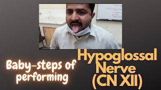 Testing for Hypoglossal Nerve CN XII 2nd Prof MBBS Physiology Practical English Urdu Hindi [upl. by Yonina]