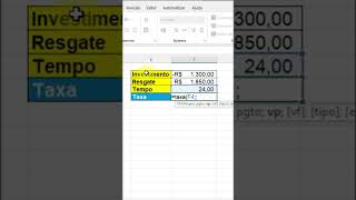 Como calcular a taxa de juros de investimento no Excel [upl. by Payton]