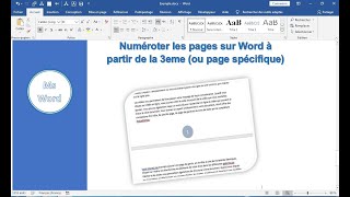 numéroter les pages sur Word à partir de la 3eme ou page spécifique [upl. by Harding]