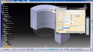 Catia v5  Dado M20 filettatura 22mp4 [upl. by Sirromad]