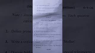 BA Second Year Major l English Literature l Paper First l Study of Prose l NEP l 2023 l Eng Lit [upl. by Adna]