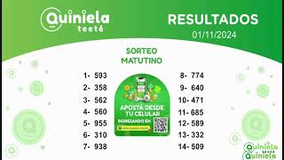 SORTEO MATUTINO 01112024 [upl. by Pepito]