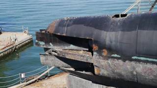 USS Pampanito stern torpedo tube outer door opening [upl. by Dnalhsa]