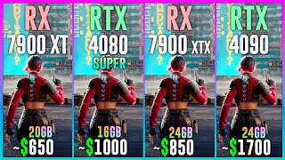 RX 7900 XT vs RTX 4080 SUPER vs RX 7900 XTX vs RTX 4090  Tested in 25 Games [upl. by Ylurt]