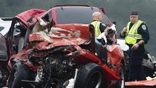 At least 11 killed in wrongway driver crash in California [upl. by Stannfield]