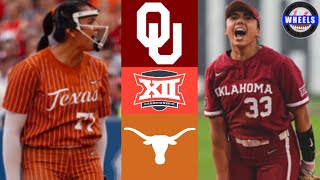 2 Oklahoma vs 1 Texas  Big 12 Championship  2024 College Softball Highlights [upl. by Aisatal]