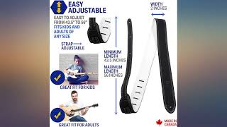 Perris Leathers Ltd Guitar Strap Leather Deluxe Series Black Adjustable For review [upl. by Adnoluy]