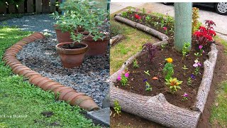 Tendencias de diseños de bordes de jardin con block piedras madera y botellas 🌷 🌱 [upl. by Wemolohtrab117]