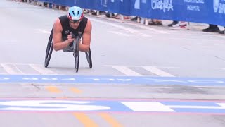 AJC Peachtree Road Race 2024 mens wheelchair finish [upl. by Kienan]