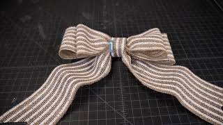 How To Tie A Double Loop Burlap Bow by Love Laugh Craft [upl. by Sucitivel916]