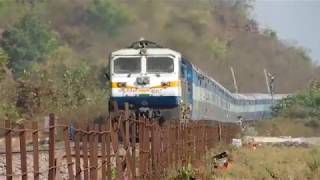 High Speed 10104 Mandovi Express Crossing 16345 Netravati Express  Konkan Railways [upl. by Wolfgram]