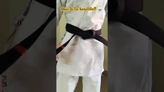 How to tie Karate black belt shotokan kratebelthow to tie karat⅚ [upl. by Redlac222]