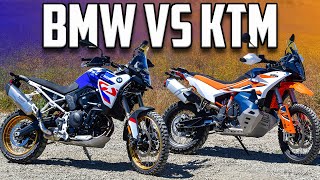 BMW F 900 GS vs KTM 890 Adventure R  ADV Comparison  Cycle News [upl. by Ahsiemac710]