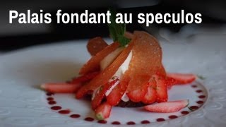 Palais fondant au spéculoos fraise et rhubarbe [upl. by Eidur]