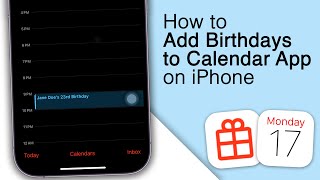 How to Add Birthdays on Apple Calendar on iPhone [upl. by Bigod]