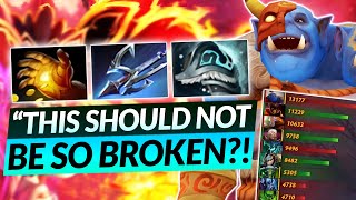 1 NETWORTH CARRY OGRE MAGI BUILD Broken in 735b  Dota 2 Offlane Guide [upl. by Drofnats]