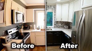 Small Kitchen Remodel TimeLapse  Complete Renovation Start to Finish [upl. by Ahseikram]