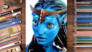 Drawing Avatar Neytiri Zoe Saldana  drawholic [upl. by Mines84]